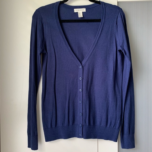 Forever 21 Sweaters - Navy button up cardigan